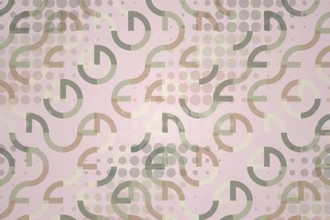Abstract pattern with curved lines and dots in pastel tones Stock Photos