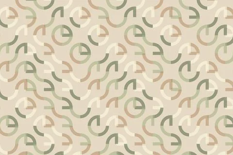 Abstract pattern with curved lines in neutral colors Stock Illustration