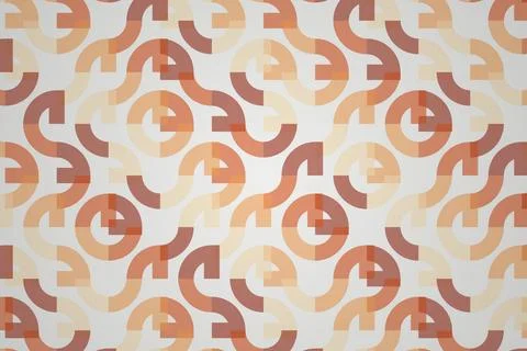 Abstract pattern with curved shapes in beige and brown colors Stock Illustration
