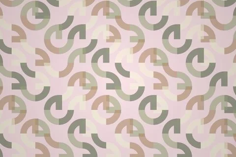 Abstract pattern with curved shapes in soft pastel colors Stock Photos