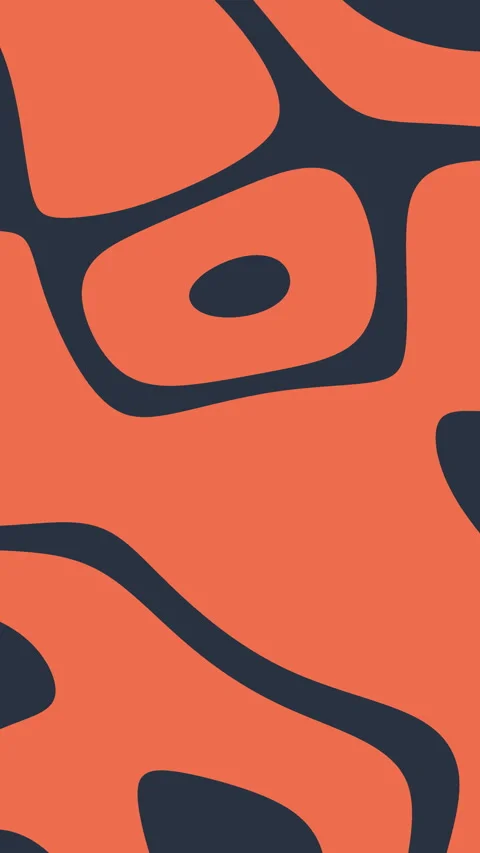 Abstract Pattern with Curvy Lines on Orange Background Видео 335943926
