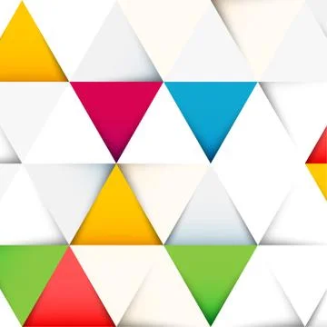 Abstract pattern with cut paper triangles Stock Illustration