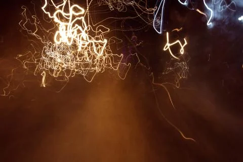 Abstract pattern of dancing light trails Stock Photos