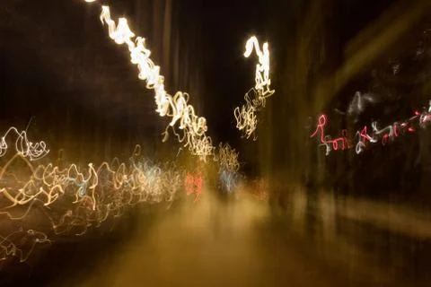 Abstract pattern of dancing light trails Stock Photos