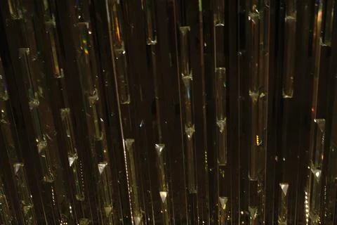 Abstract pattern of dangling crystal prisms 写真素材