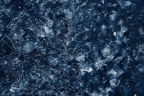 Abstract pattern of dark blue ice Foto stock