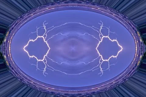 An abstract pattern depicting a portal into Hyperspace. Created by applying Stock Photos