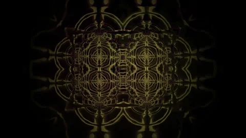 Abstract pattern design in dark background with warm tones Stock Footage 340044291