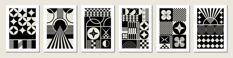 Abstract pattern. Design shape poster, black modern retro art paper. Creative Stock Illustration