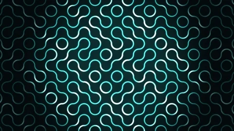 Abstract pattern design with shapes and lines on dark Stock Footage 338318496