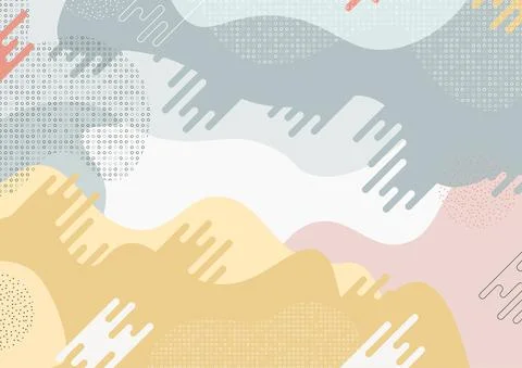 Abstract pattern design of wavy minimal style with geometric style background. Stock Illustration