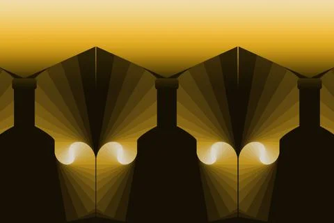 Abstract pattern design in yellow gradient colors, background and texture Illustrazione stock