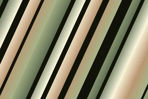 Abstract pattern of diagonal green and beige stripes Stock Photos