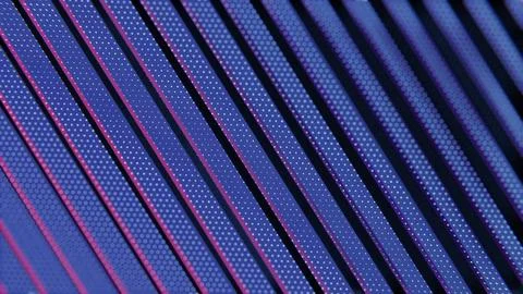 Abstract Pattern with Diagonal Stripes and Hexagonal Dots in Purple and Blue Stock Illustration
