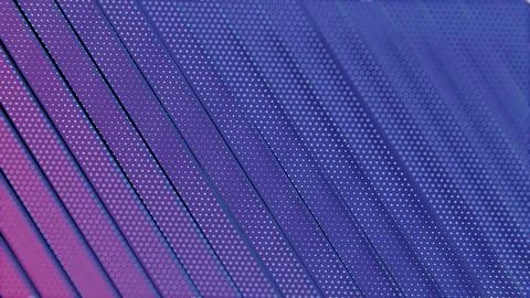 Abstract Pattern with Diagonal Stripes and Hexagonal Dots in Purple and Blue Illustrazione stock