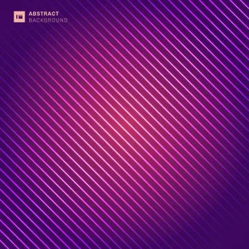Abstract pattern diagonal stripes laser line light on pink and purple color b Stock Illustration