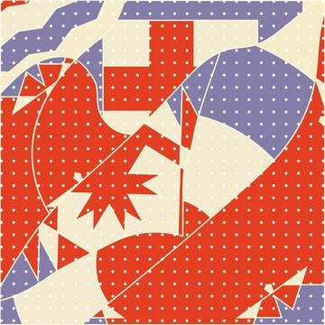 Abstract pattern of different geometric shapes. Stock Illustration