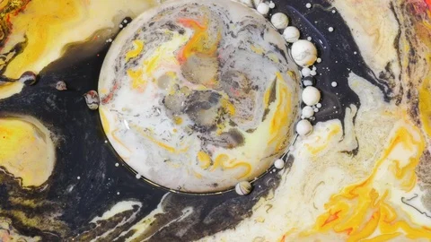 Abstract Pattern Dissolving In Water Splashing Moving Surface Moving Liquid Stock Footage 71936547