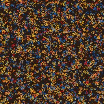 Abstract pattern with doodle and swirl Stock Illustration