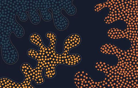 Abstract pattern dots design artwork decorative design of doodle Stock Illustration