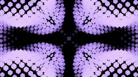 Abstract pattern of dots moving in waves. Design. Geometric points move in wave Illustrazione stock