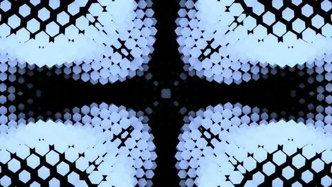 Abstract pattern of dots moving in waves. Design. Geometric points move in wave Stock Illustration