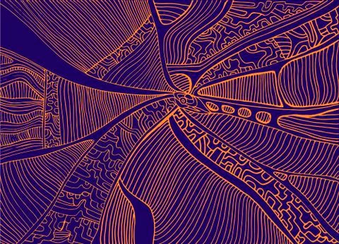 Abstract pattern, ethno style, stylish background, orange color 스톡 일러스트