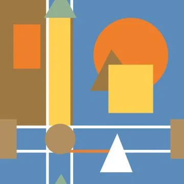 Abstract pattern expressive shape ornaments graphical design Stock Illustration