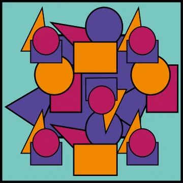 Abstract pattern expressive shape ornaments graphical design Illustrazione stock