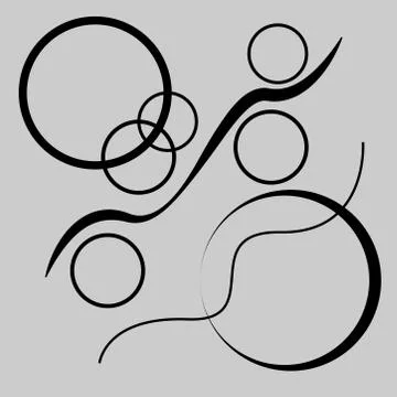 Abstract pattern expressive shape ornaments graphical design Stock Illustration