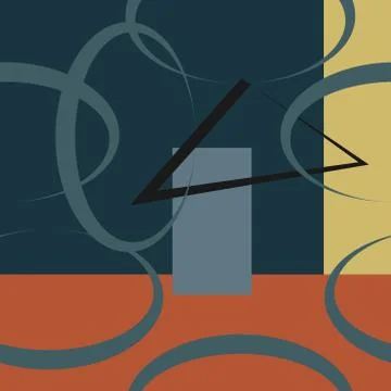 Abstract pattern expressive shape ornaments graphical design Stock Illustration