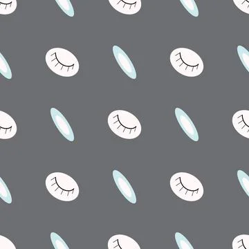 Abstract pattern of eyes and circlesmask Stock Illustration