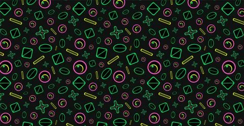 Abstract pattern. Eyes, crossed, squares, ovals. Ideal for digital paper Stockillustratie