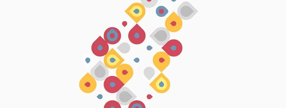 Abstract pattern features colorful circles, varying sizes, overlapping design Stockillustratie