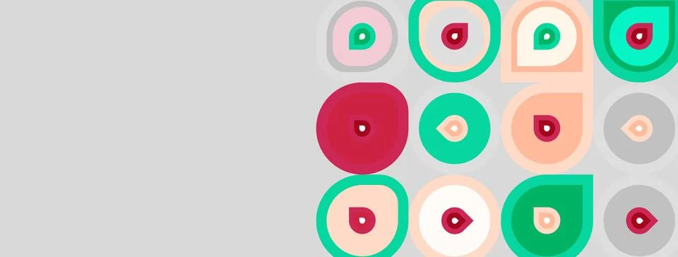 Abstract pattern features colorful circles, varying sizes, pastel backgrounds 스톡 일러스트
