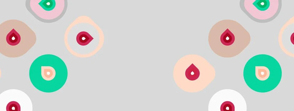 Abstract pattern features colorful circles, varying sizes, soft pastel tones. Stockillustratie