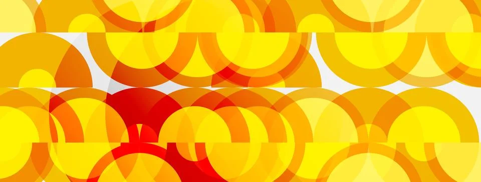 Abstract pattern features overlapping circles. Warm colors dominate, creating 스톡 일러스트