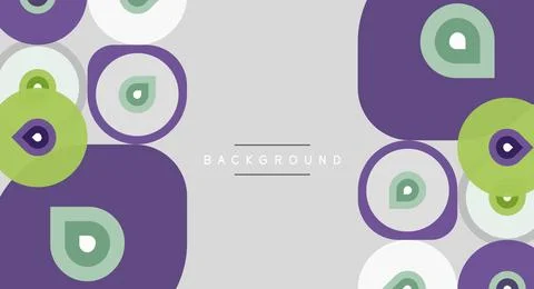 Abstract pattern features overlapping circles, ovals. Colors include purple, Stockillustratie
