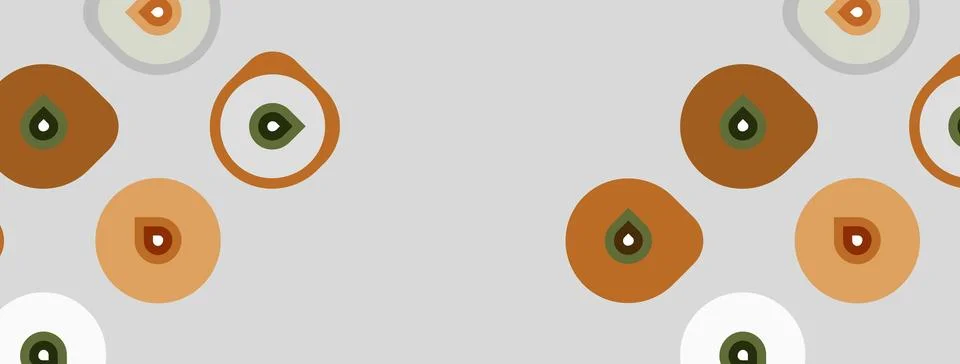 Abstract pattern features rounded shapes, varying sizes, neutral tones. Cir.. 스톡 일러스트