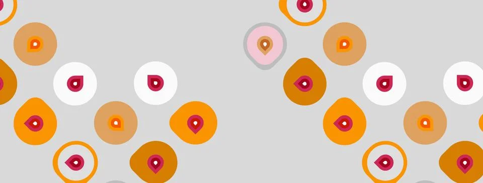 Abstract pattern features rounded shapes, varying sizes, muted colors. Circle Stock Illustration