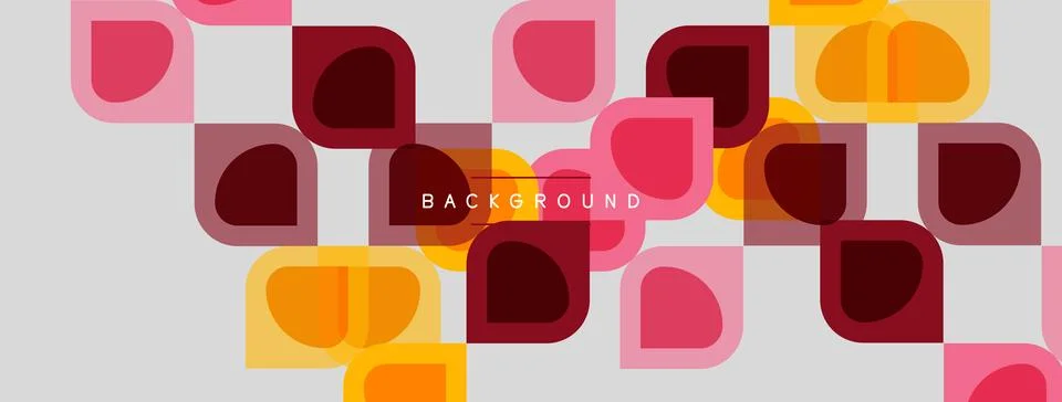 Abstract pattern features rounded squares, warm colors. Background displays イラスト素材