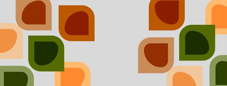 Abstract pattern features rounded squares, muted colors. Simple design, Illustrazione stock