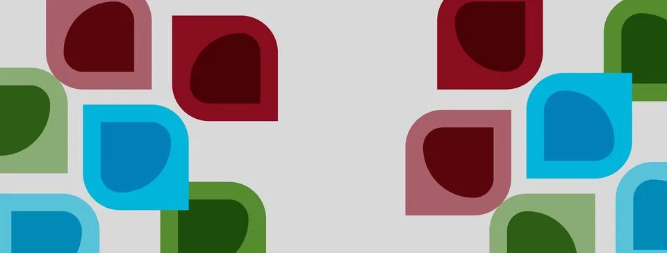 Abstract pattern features rounded squares, varied colors. Simple design, Stock Illustration