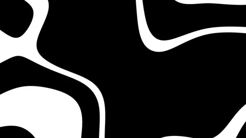 Abstract pattern features white organic shapes against a contrasting black Stock-Footage 327701023