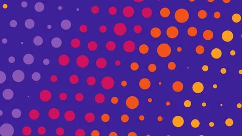 Abstract pattern featuring multicolored dots in varying sizes scattered acros Иллюстрация