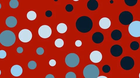 Abstract pattern featuring various blue and navy circles of different sizes s イラスト素材