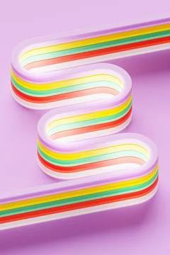 An abstract pattern featuring vibrant, intersecting lines arranged in a dynam Ilustración de archivo