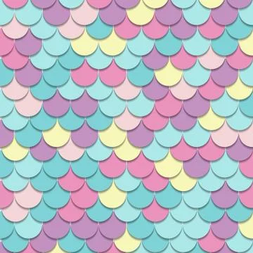 Abstract pattern fish scale motif pastel color background and texture. Stock Illustration