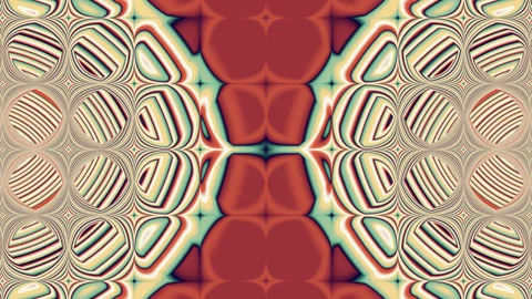 Abstract pattern with flowers and  colorful circles. Stock Footage 240954484