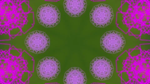 Abstract Pattern Flowers Kaleida Stock Footage 73579440